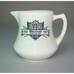 Vintage 1960s White Castle Systems Inc Coffee Creamer Pitcher USA Pre-owned
